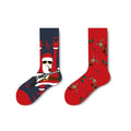 Pack 4 Calcetines Navidad Mujer de algodon, Calcetines muy confortables, suaves y calentitos. - Kylie Crazy