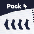 Pack de calcetines colegiales 4 pares + 2 Gratis cortos de algodón Azul marino - Kylie Crazy