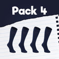 Pack de calcetines colegiales 4 pares media caña de algodón Azul marino - Kylie Crazy