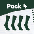 Pack de calcetines colegiales 4 pares media caña de algodón Verde - Kylie Crazy