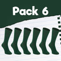 Pack de calcetines colegiales 6 pares media caña de algodón Verde - Kylie Crazy