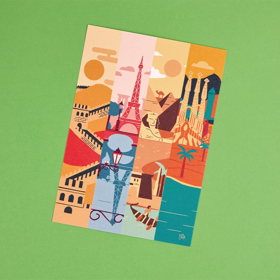 Pack de regalo 4 pares calcetines "Monumentos" + caja y print incluido (Copia) - Kylie Crazy