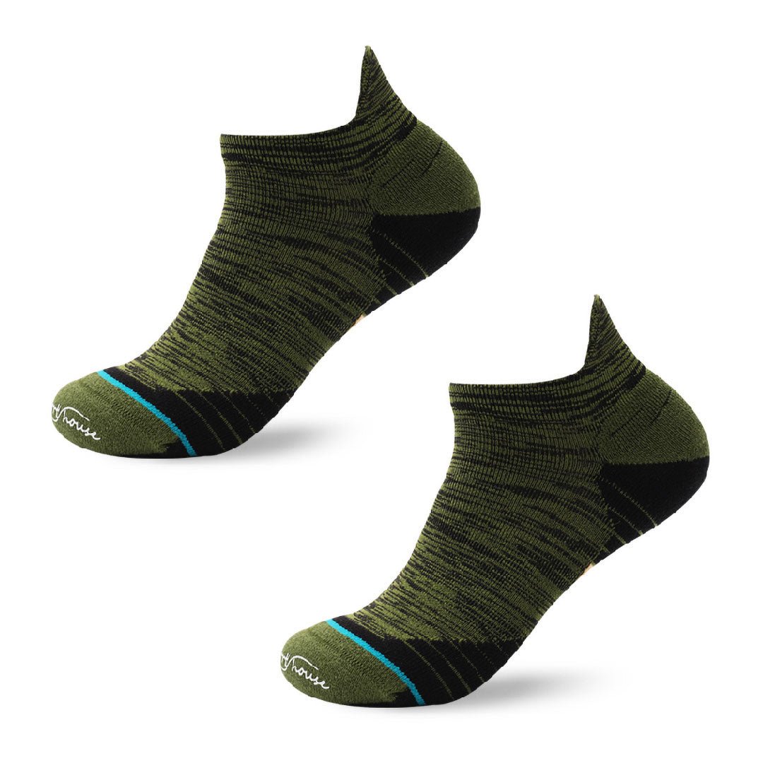 Calcetines Deportivos Técnicos Invisibles de Compresión Anatómicos. Color Verde-Kylie Crazy