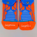 Calcetines deportivos técnicos cortos de compresión. Anatómicos sin costuras anti hongos, color Azul-Kylie Crazy