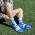 Calcetines deportivos antideslizamiento para hombre con acolchado técnico por zonas y ajustes sin costuras, blanco-Kylie Crazy