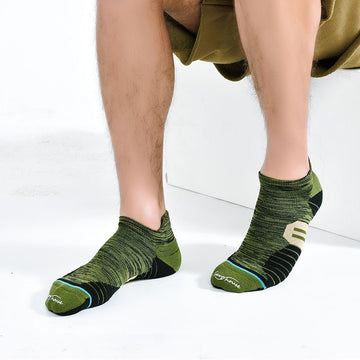 Calcetines Deportivos Técnicos Invisibles de Compresión Anatómicos. Color Verde-Kylie Crazy