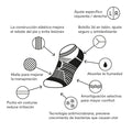 Calcetines Deportivos Técnicos Invisibles de Compresión Sin Costuras. Color Negro-Kylie Crazy
