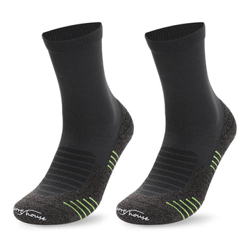 Calcetines para ciclismo gris de hombre con acolchado técnico por zonas y ajustes sin costuras.-Kylie Crazy