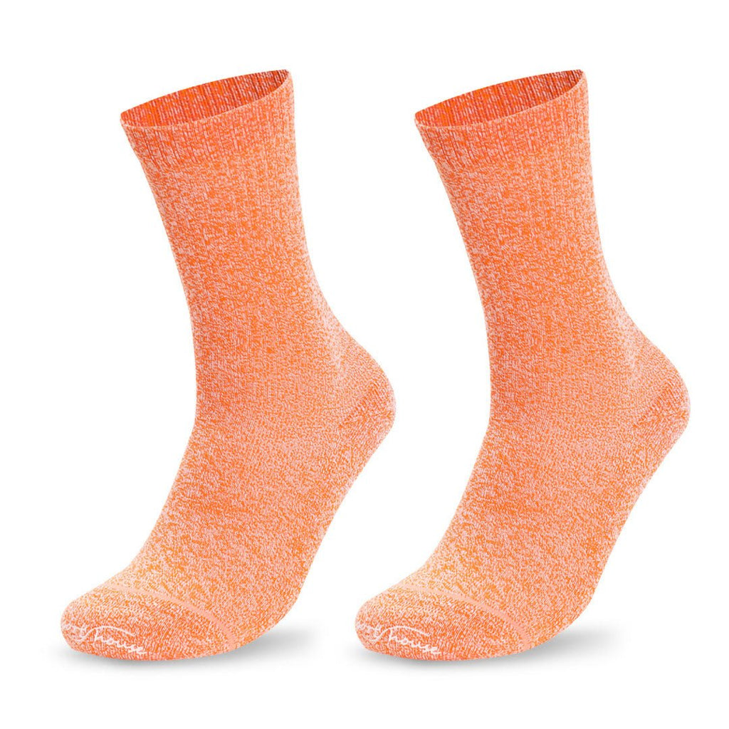 Calcetines deportivos técnicos de compresión, media caña. Anatómicos sin costuras anti hongos, color Naranja-Kylie Crazy