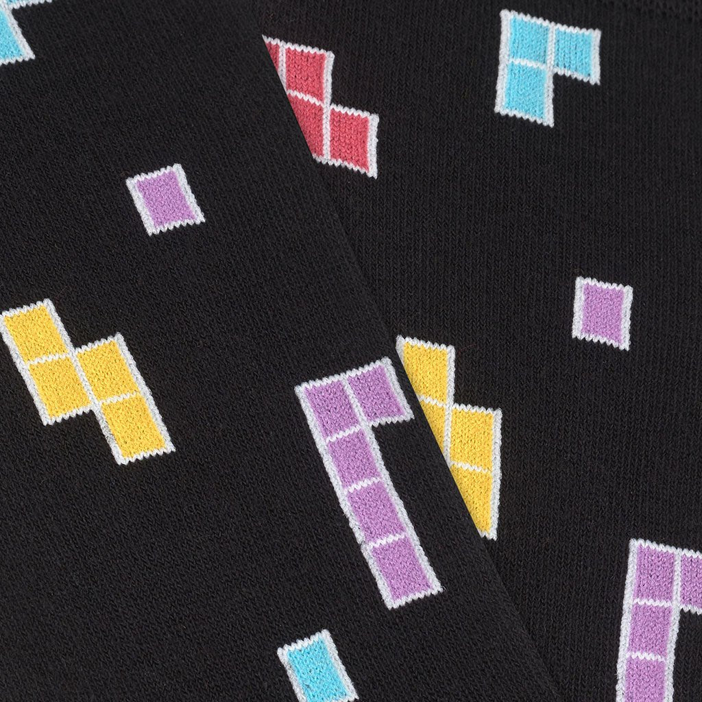Calcetines divertidos de algodón para niños, resistentes y originales "Tetris"-Kylie Crazy