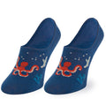 Calcetines invisibles de algodón, divertidos y originales en color azul marino. 