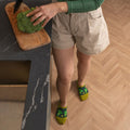 Calcetines invisibles de algodón, divertidos y originales en tonos verdes. 
