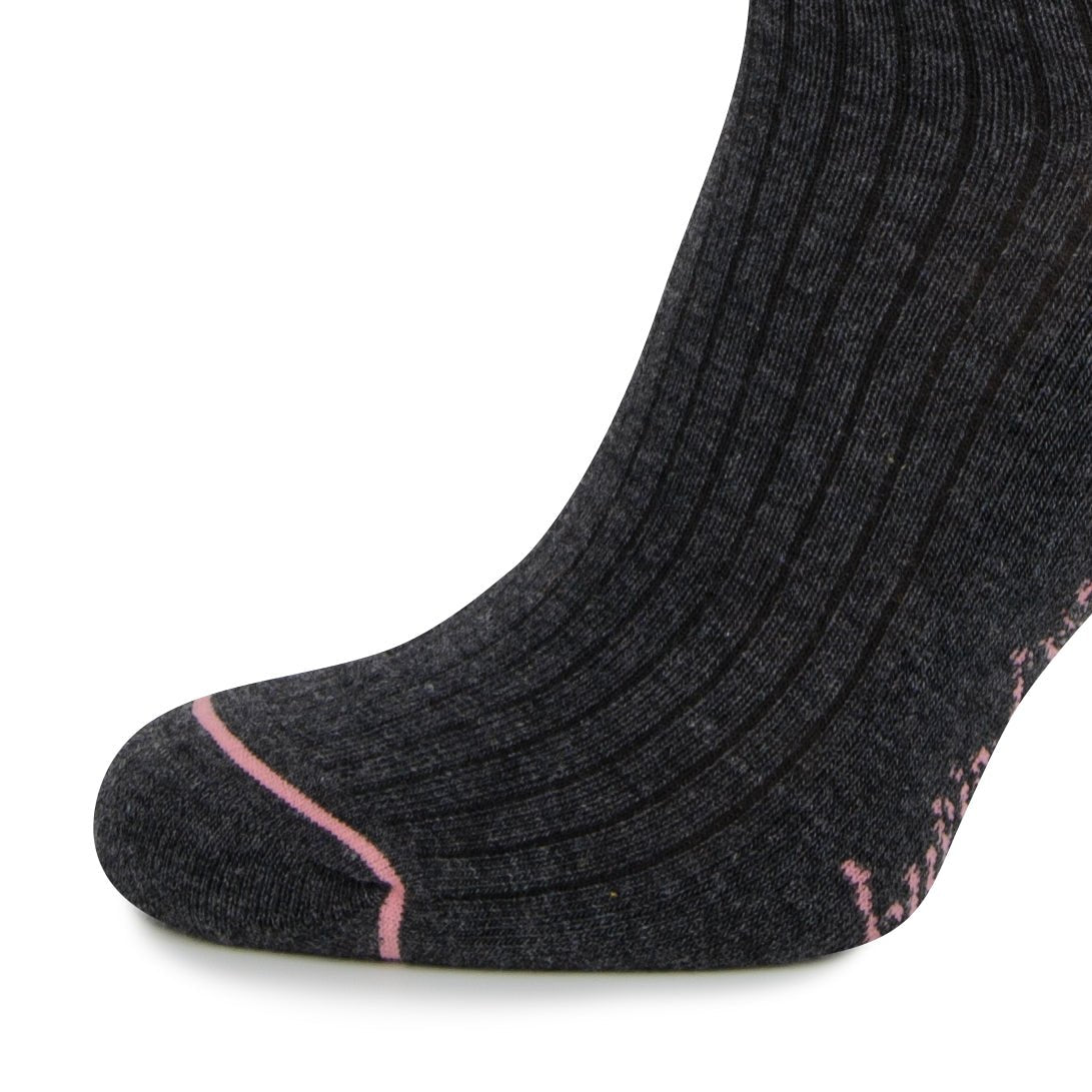 Calcetines invisibles "pies delicados" color gris oscuro de algodón con acolchado superior en la planta-Kylie Crazy