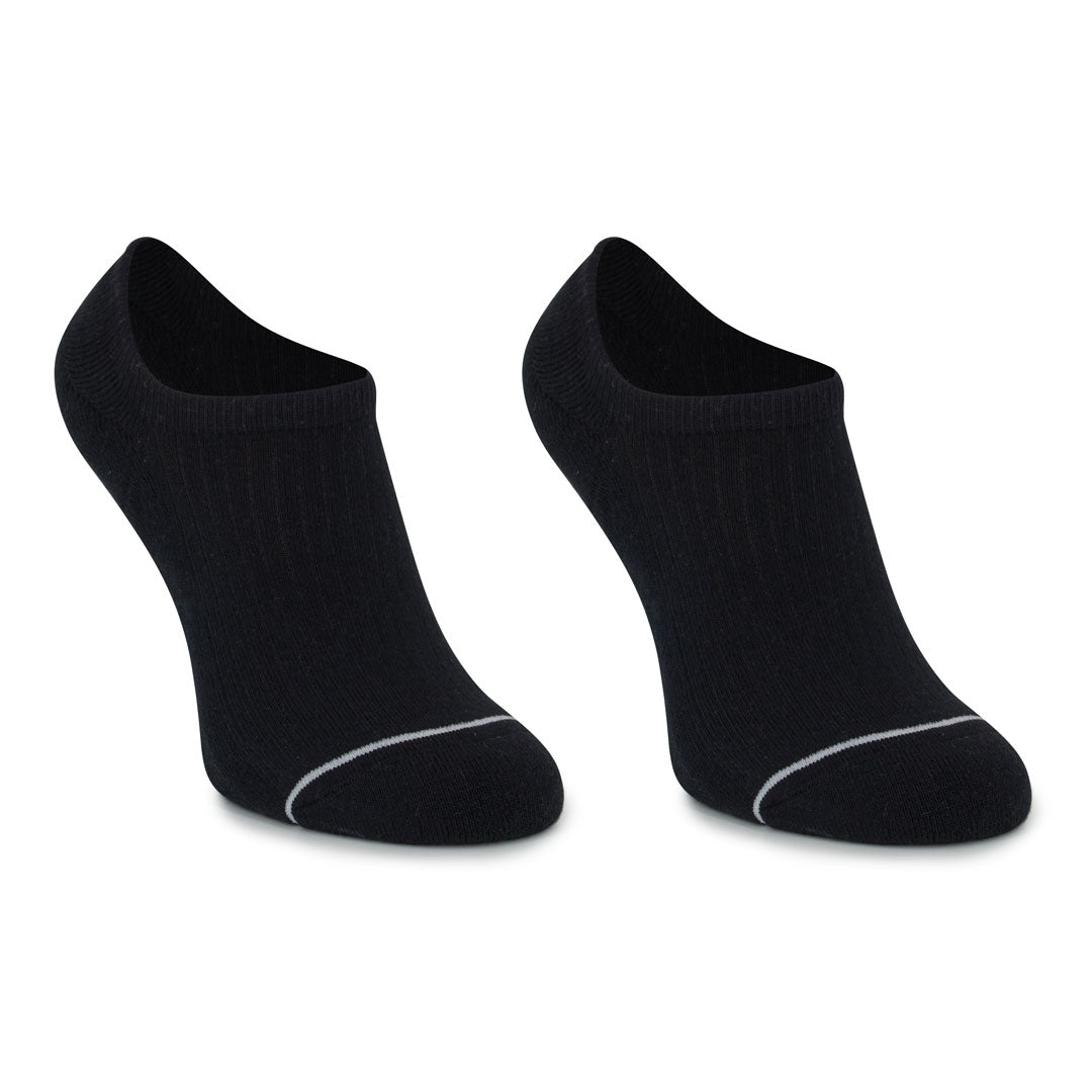 Calcetines invisibles "pies delicados" color negro de algodón con acolchado superior en la planta-Kylie Crazy