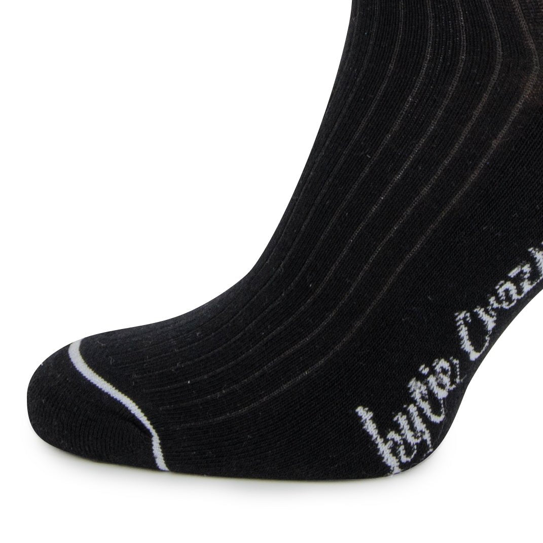 Calcetines invisibles "pies delicados" color negro de algodón con acolchado superior en la planta-Kylie Crazy