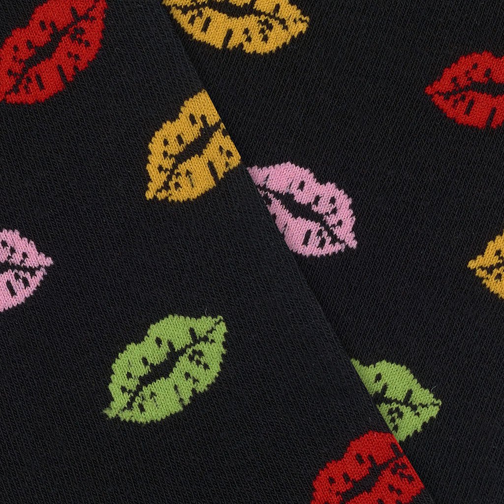 Calcetines largos de algodón, originales y divertidos, "Labios"-Kylie Crazy