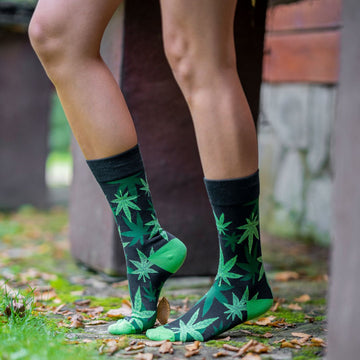 Calcetines largos de algodón, originales y divertidos, Natural-Kylie Crazy