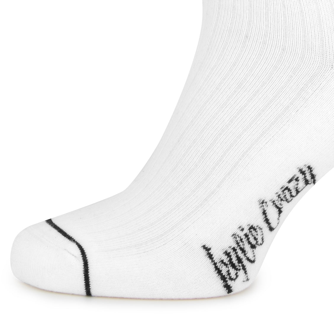 Calcetines media-caña blancos de algodón con acolchado especial en la planta "pies delicados"-Kylie Crazy