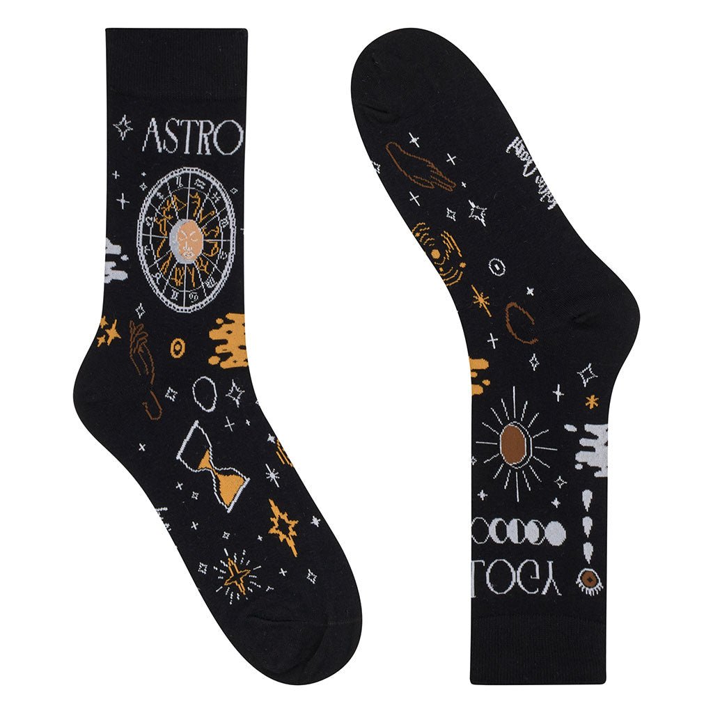Calcetines media-caña de algodón, originales y divertidos, "Astrology"-Kylie Crazy