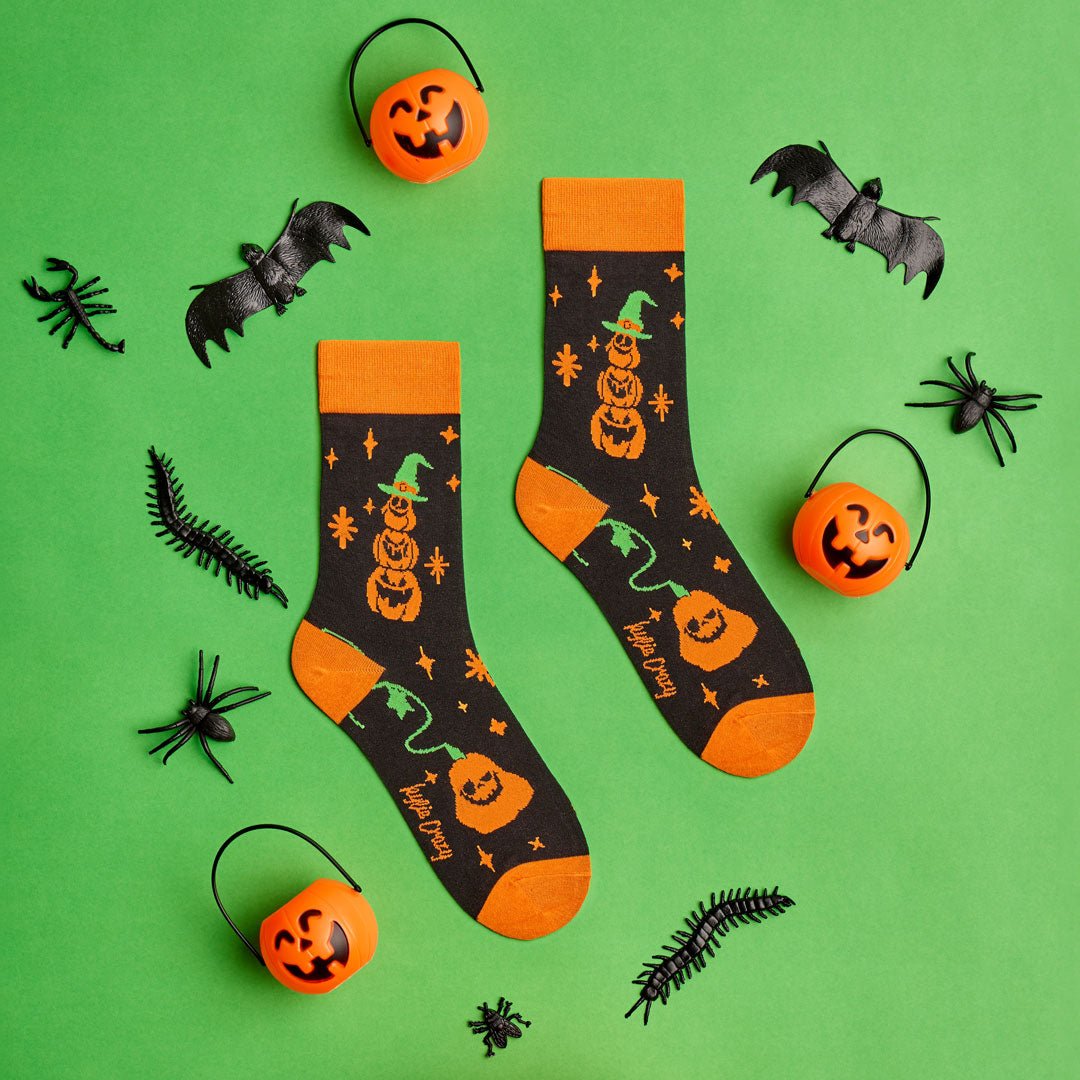 Calcetines media-caña de algodón, originales y divertidos, "Halloween"-Kylie Crazy