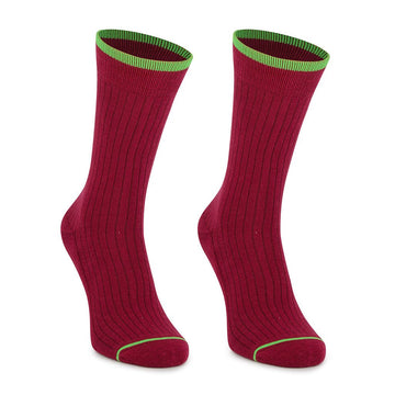 Calcetines media-caña rojo de algodón con acolchado especial en la planta "pies delicados"-Kylie Crazy