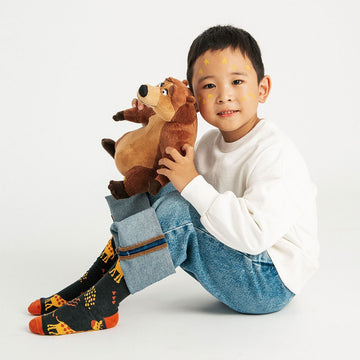 Calcetines divertidos de algodón para niños, resistentes y originales "Jirafa"-Kylie Crazy