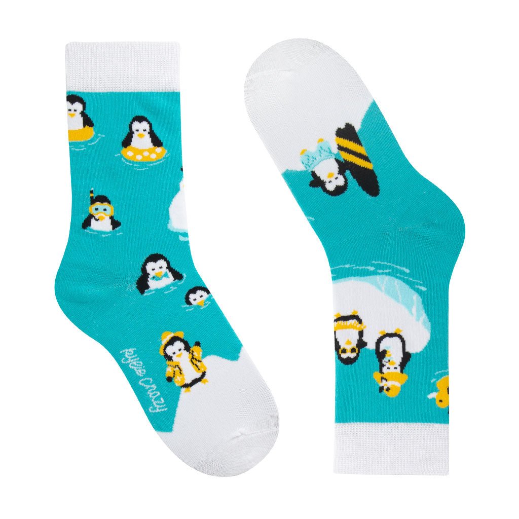 Calcetines divertidos de algodón para niño, resistentes y originales "Pingüino"-Kylie Crazy