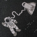 Calcetines tobilleros de algodón, divertidos y originales en color negro. Astronauta-Kylie Crazy