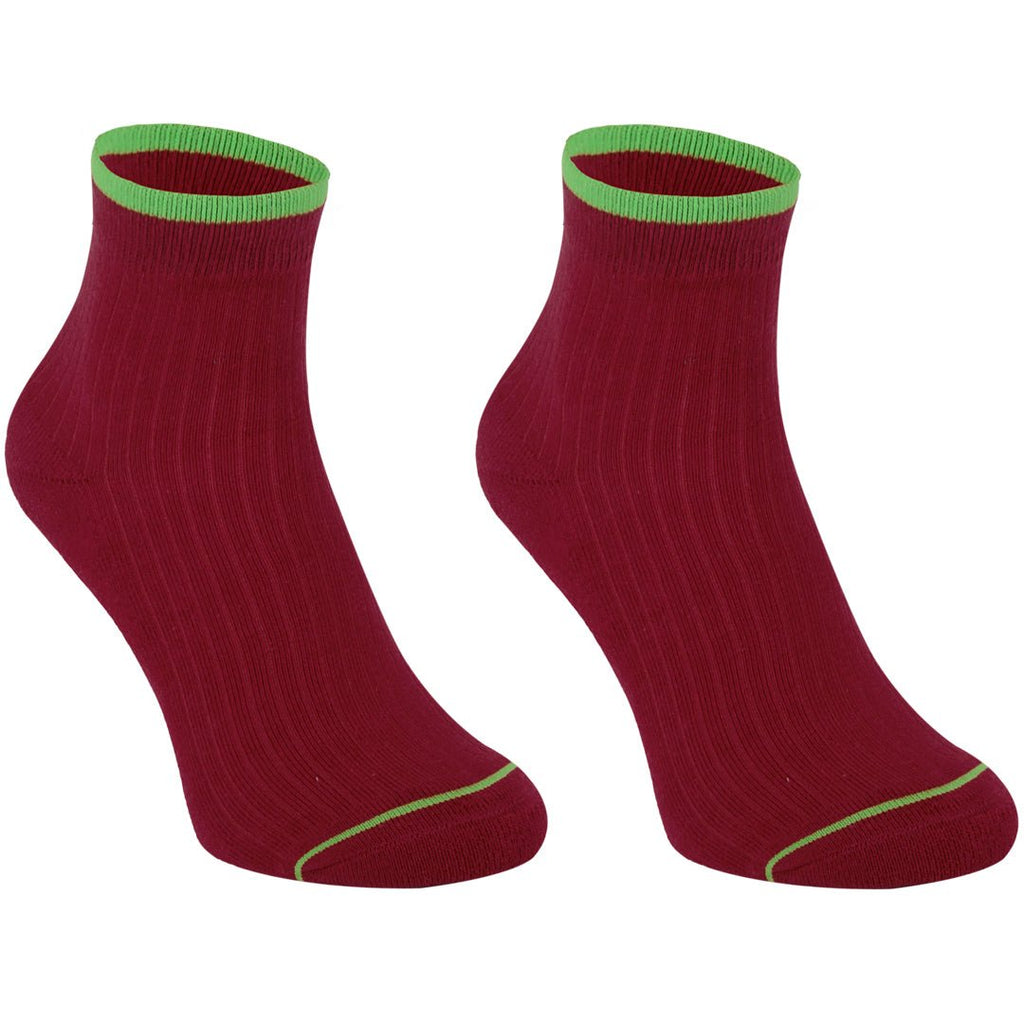 Calcetines tobilleros "pies delicados" color rojo de algodón con acolchado superior en la planta-Kylie Crazy